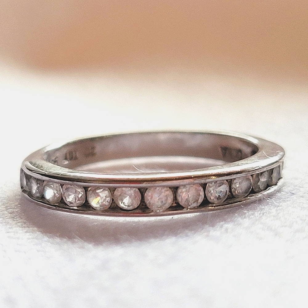 Sterling Silver CZ Eternity Band